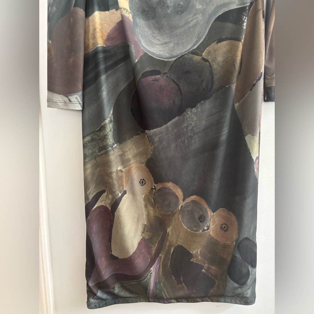 NA-KD Art Collection open back long sleeve draped dress - Picture 5 of 11